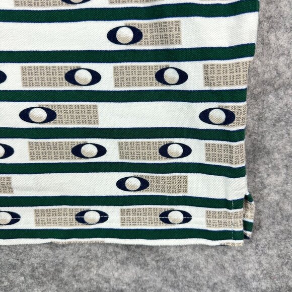 Vintage 90's Columbia Golf Men XL Polo Shirt Green Striped Pattern Short Sleeve - Picture 12 of 12